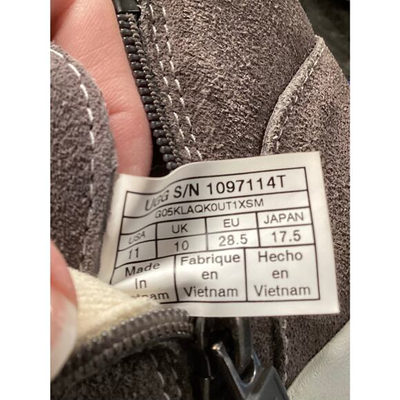 UGG Unisex Kids Lace Up Toddler Zip‎ Kristian Suede Boots Brown/gray Size 11 - Picture 10 of 10